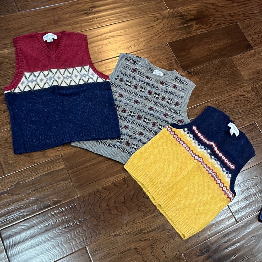 Vintage Montana Blues sweater vests